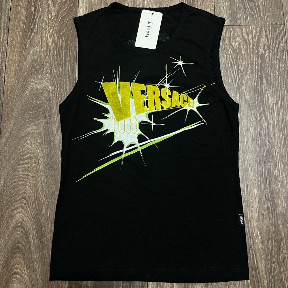 2006 Versace Spell Out Tank Top NWT